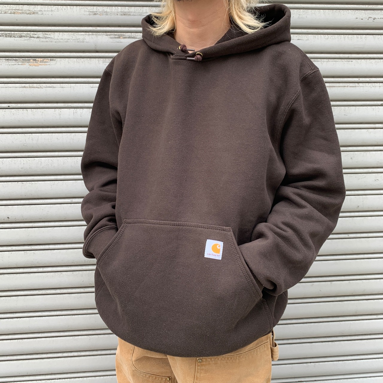 carhartt カーハート　スウェットパーカー　フーディ　ブラウン　L