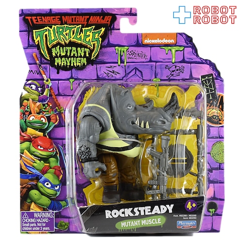 プレイメイツ タートルズ ミュータント・パニック!TMNT ロックステディ 5インチ ベーシックフィギュア 未開封