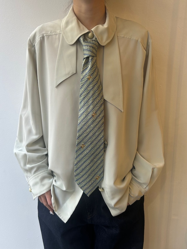 CELINE / vintage regimental stripe necktie.