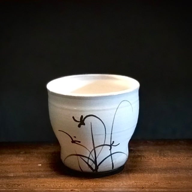 粉引絵唐津／焼酎カップ(定番品) | 唐津焼 炎向窯