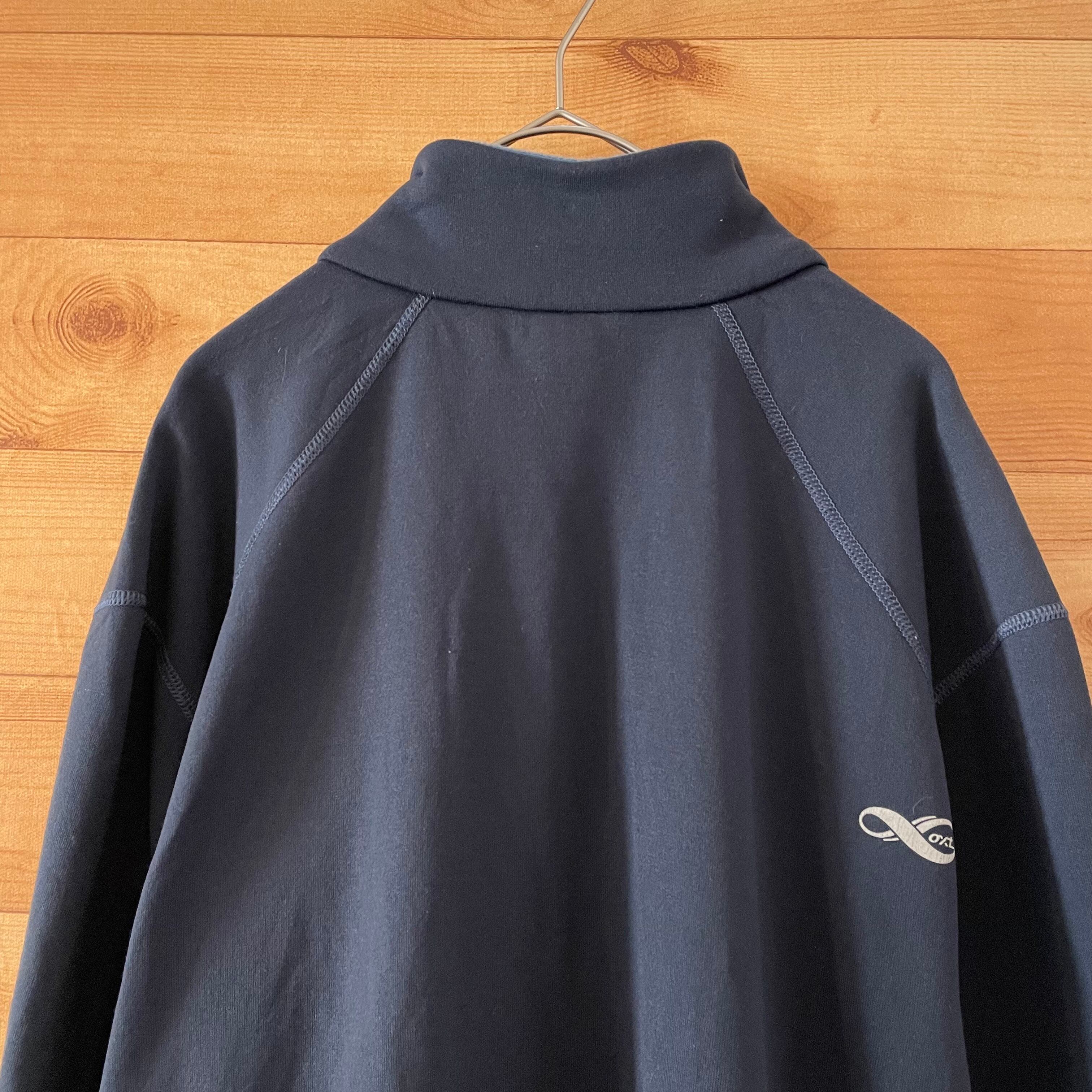 REI】ハーフジップ フリースジャケット プルオーバー 指穴 胸ポケ XL