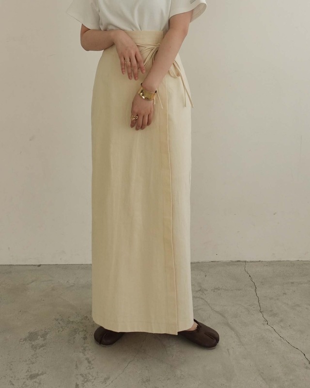 AM350413  arrange straight cotton skirt 【Re Stock】【残り2点】