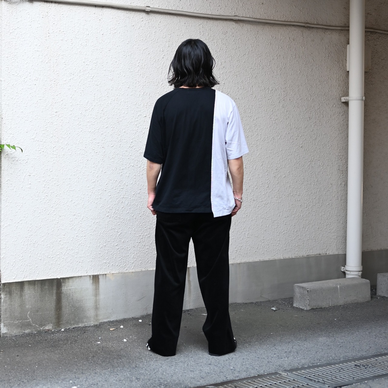 Nonnotte(ノノット) Minimum Smoking Jacket、kuon(クオン)GANKO別注Sashiko Docking Teeコーディネート