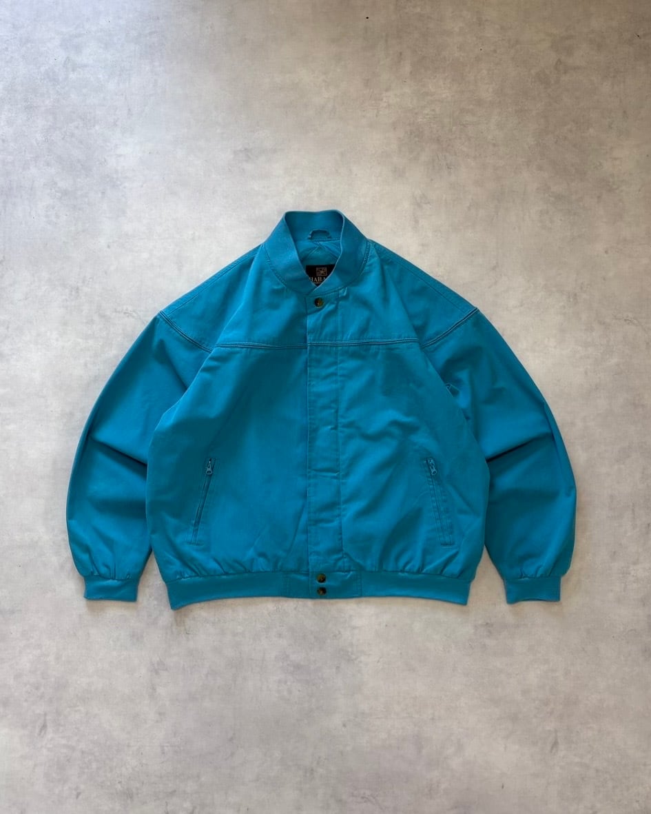 【Used】 1990’s〜2000’s “HABAND” Cup Shoulder Jacket Turquoise Blue