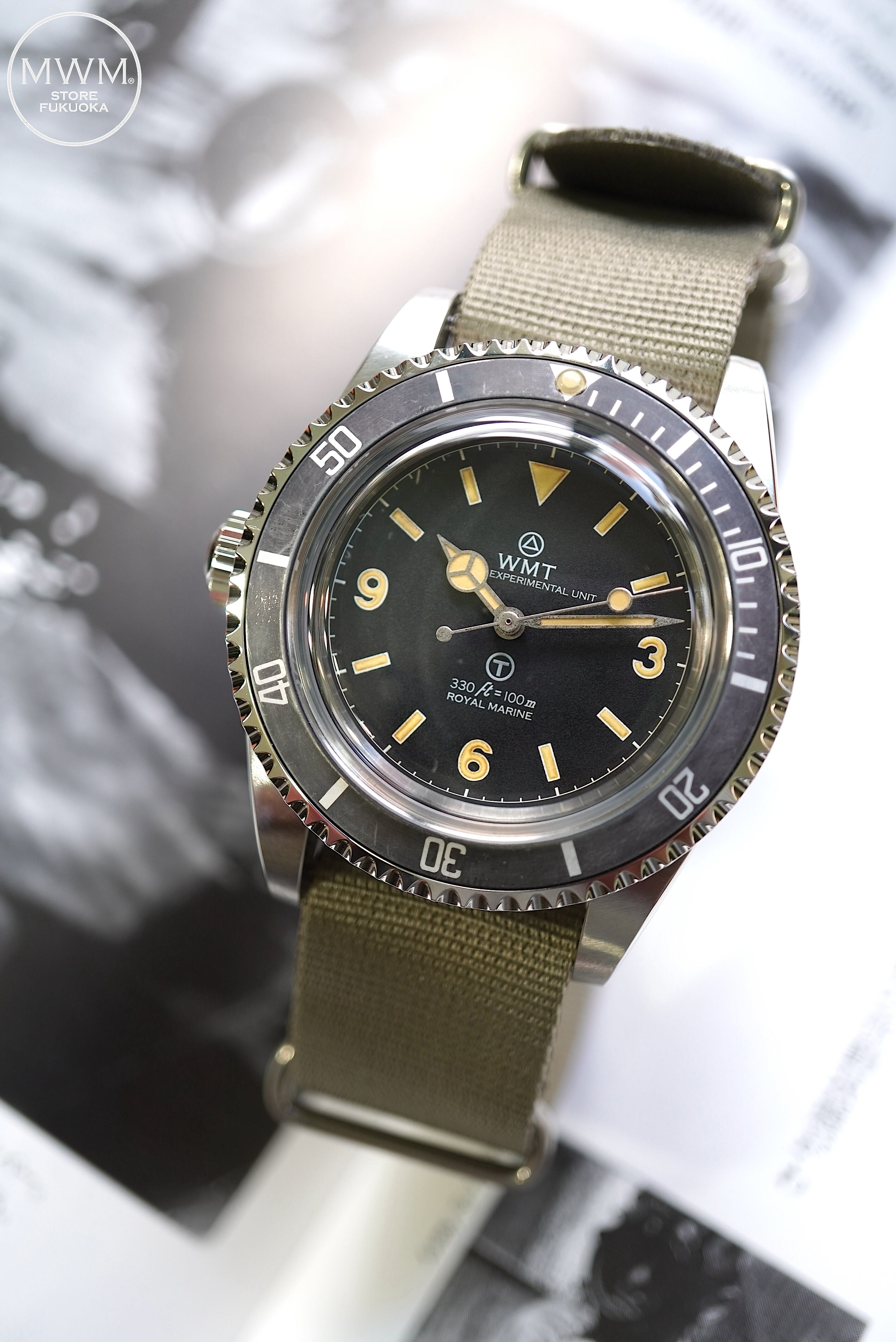 Yahoo!オークション ほぼ未使用 WMT ROYAL MARINE SEA DIVERダイヤル 