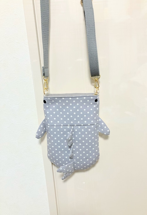 スマホポシェット　ミニショルダー　ジンベエザメ｜とりさん工房ーかわいいハンドメイドポーチ