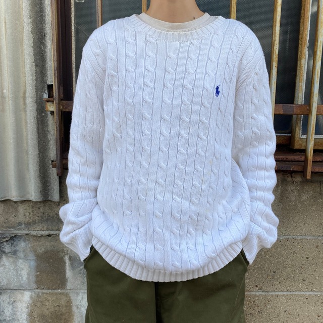 Ralph Lauren ラルフローレン ケーブルニット コットンニットセーター 