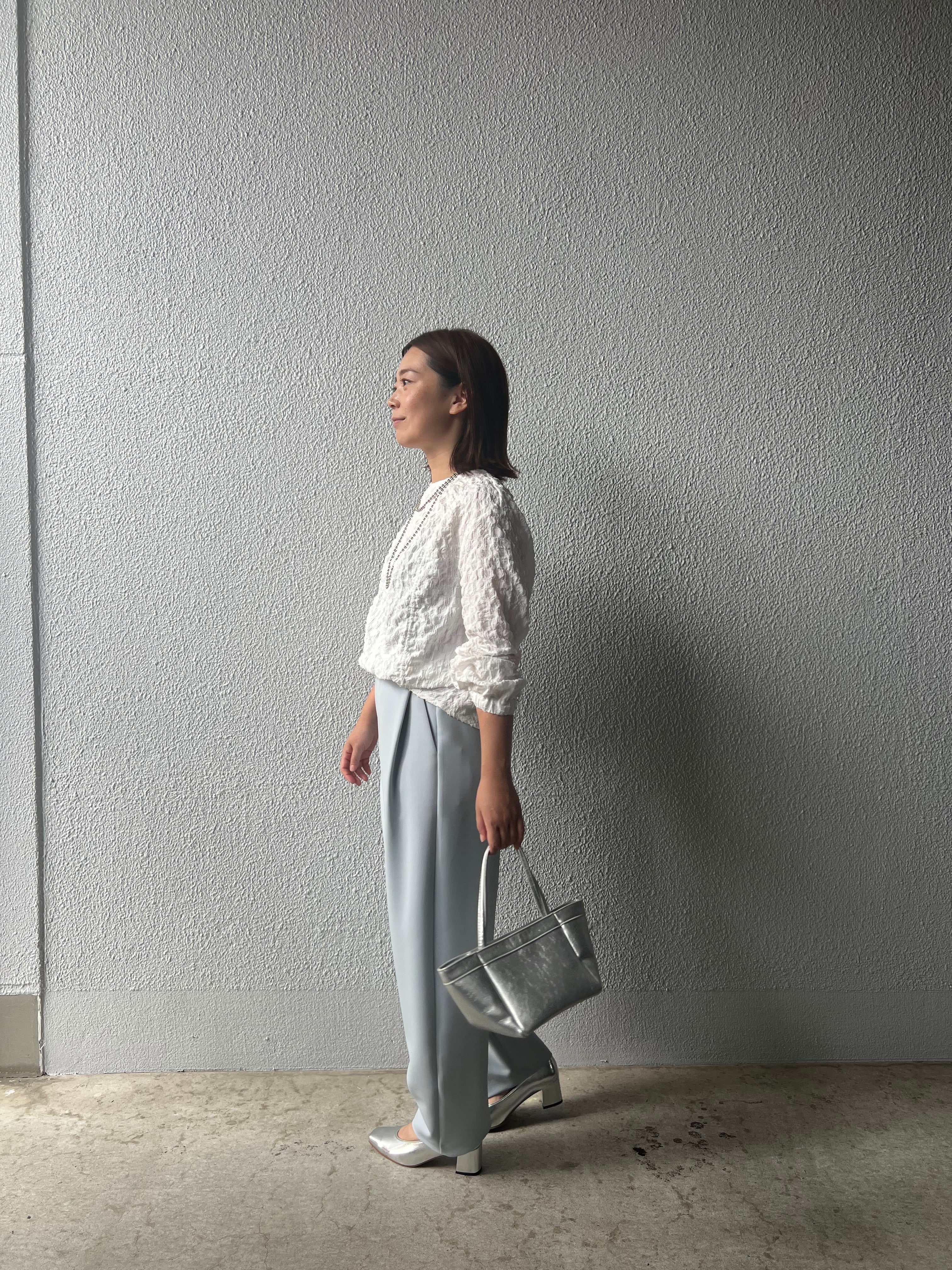 【PASSIONE】タック入りカーブパンツ 516601