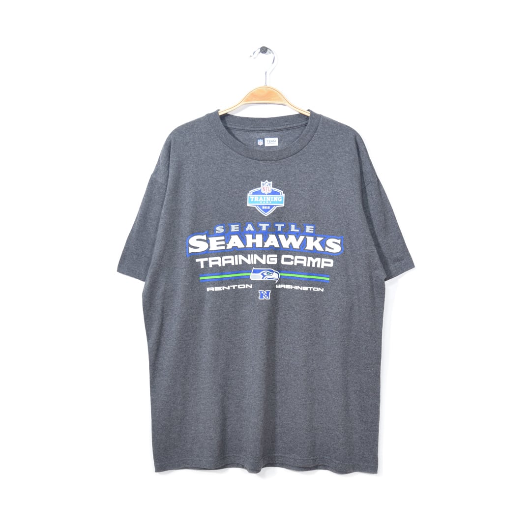 NFL シアトルシーホークス Tシャツ 灰色 チャコール SEATTLE SEAHAWKS NFL TEAM APPAREL アメフト アメリカンフットボール メンズL 古着 @BZ0018