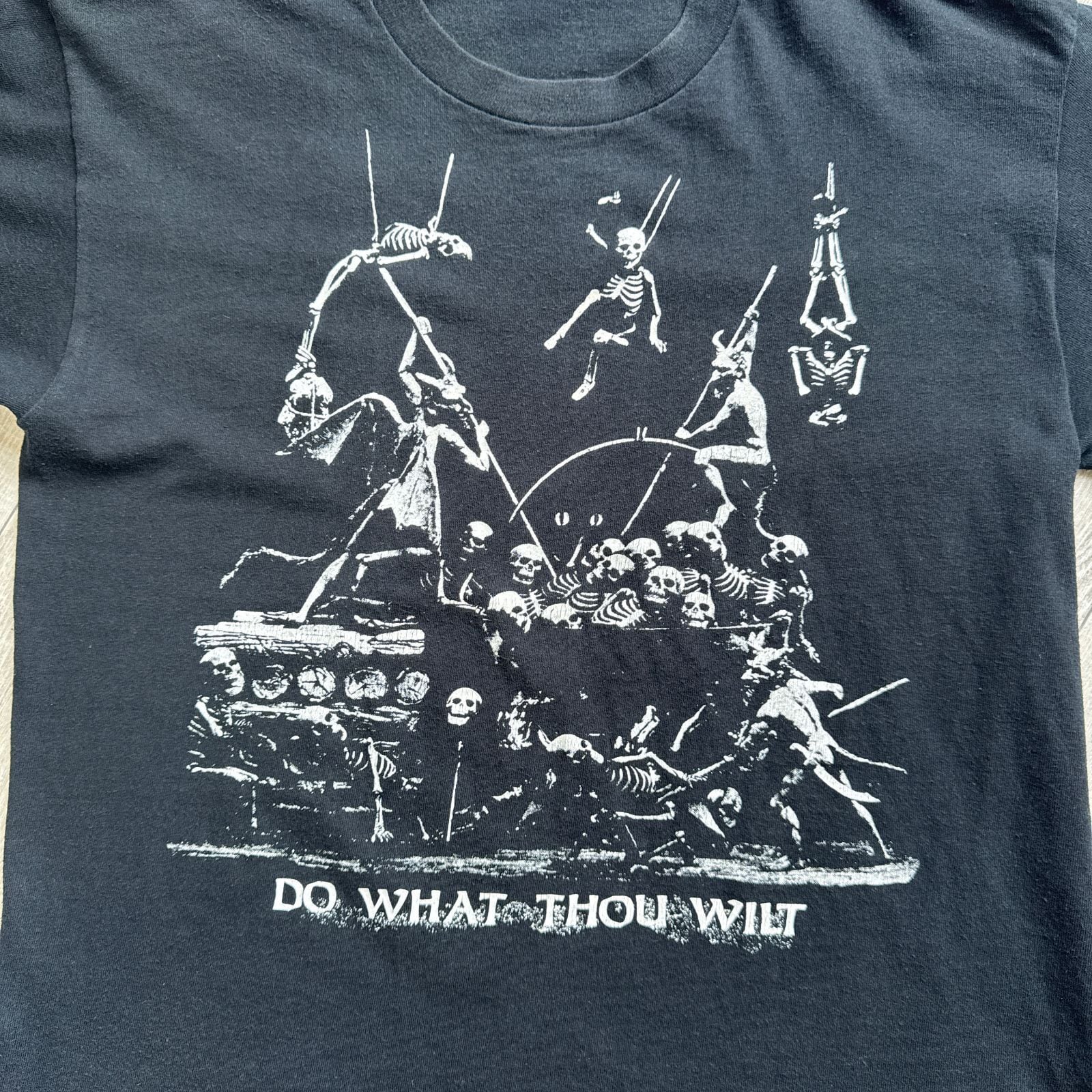 90s ARCHAIC SMILE Skull Graphic “DO WHAT THOU WILT” Tシャツ M