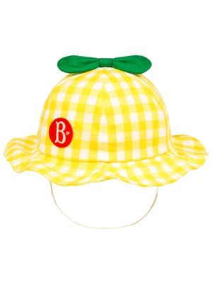 [BEBE DE PINO] Ribbon baby gingham check bucket hat 正規品 韓国ブランド 韓国ファッション 韓国代行 韓国通販 ベベドピノ bebedepino 日本 店舗 韓国 子供服