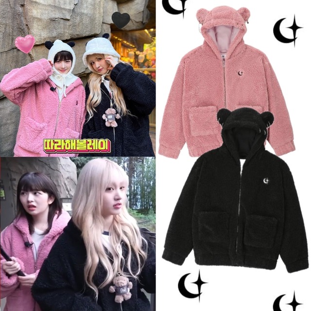 ★IVE レイ / リズ 着用！！【CLUT STUDIO】0 2 punk bear fleece jacket - 3COLOR