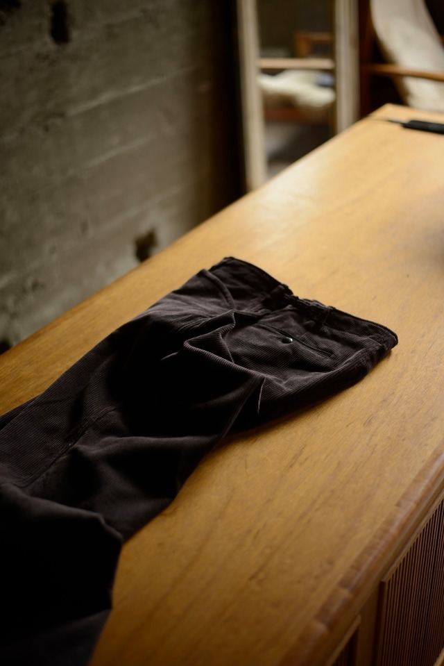 NICENESS / S.MORLEY  SILK CORDUROY FRISCO TROUSERS (brown)