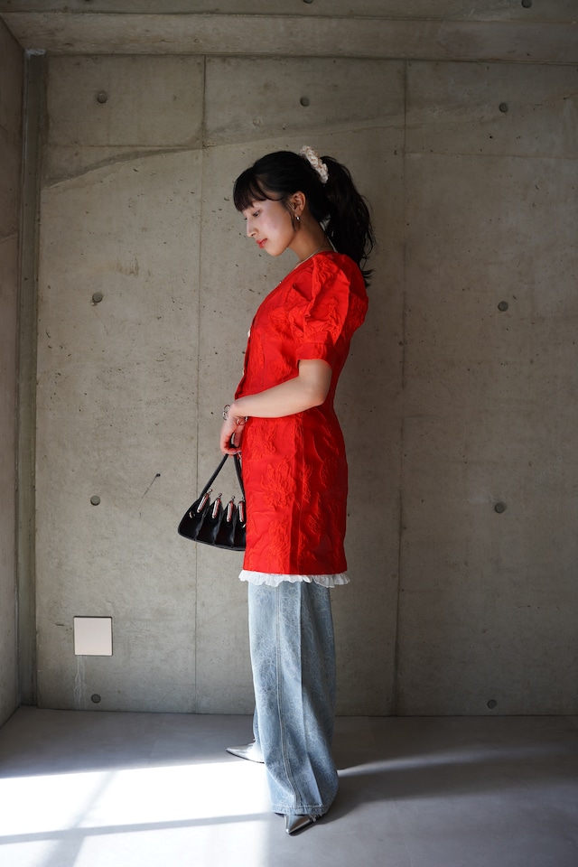 TANSY JACQUARD MINI DRESS