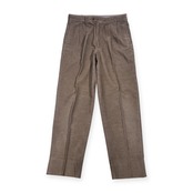 PAPAS ISLAND パパス ツータック ピケ コーデュロイ ダブル スラックス パンツ LL/ベージュ系 メンズ