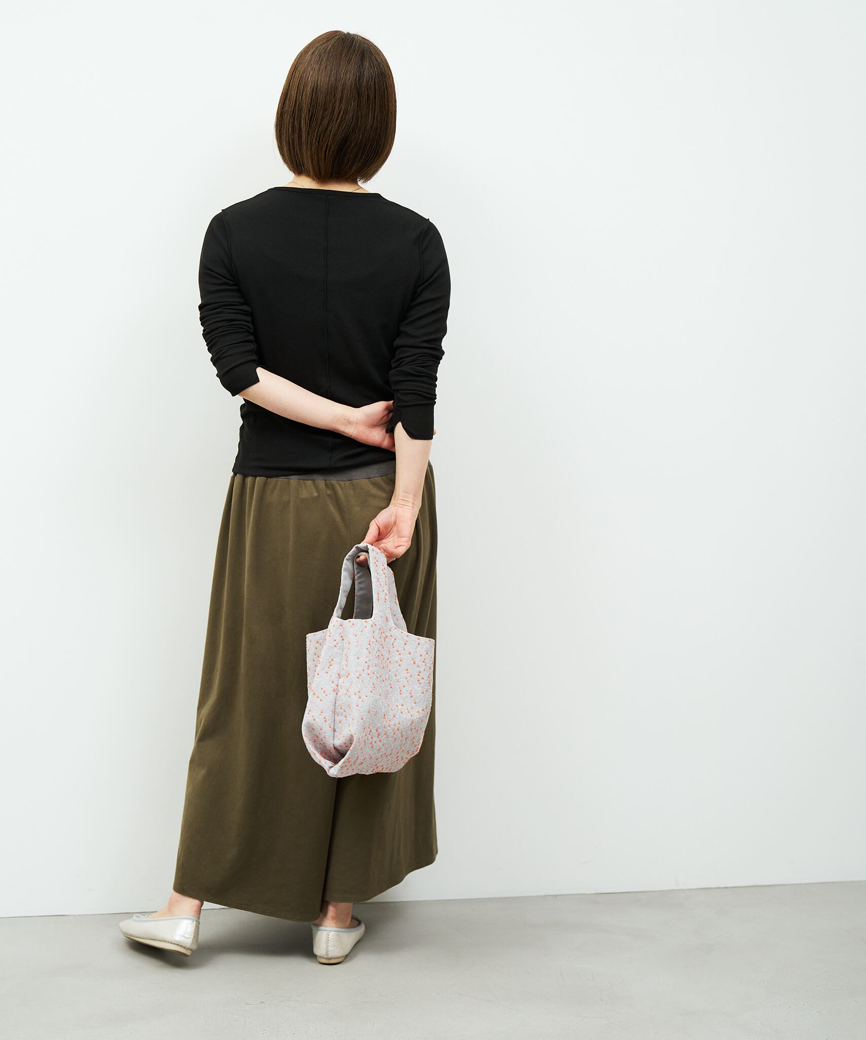 DOUBLE bag / orange dots / S（ポケット付） | Jacquard Works
