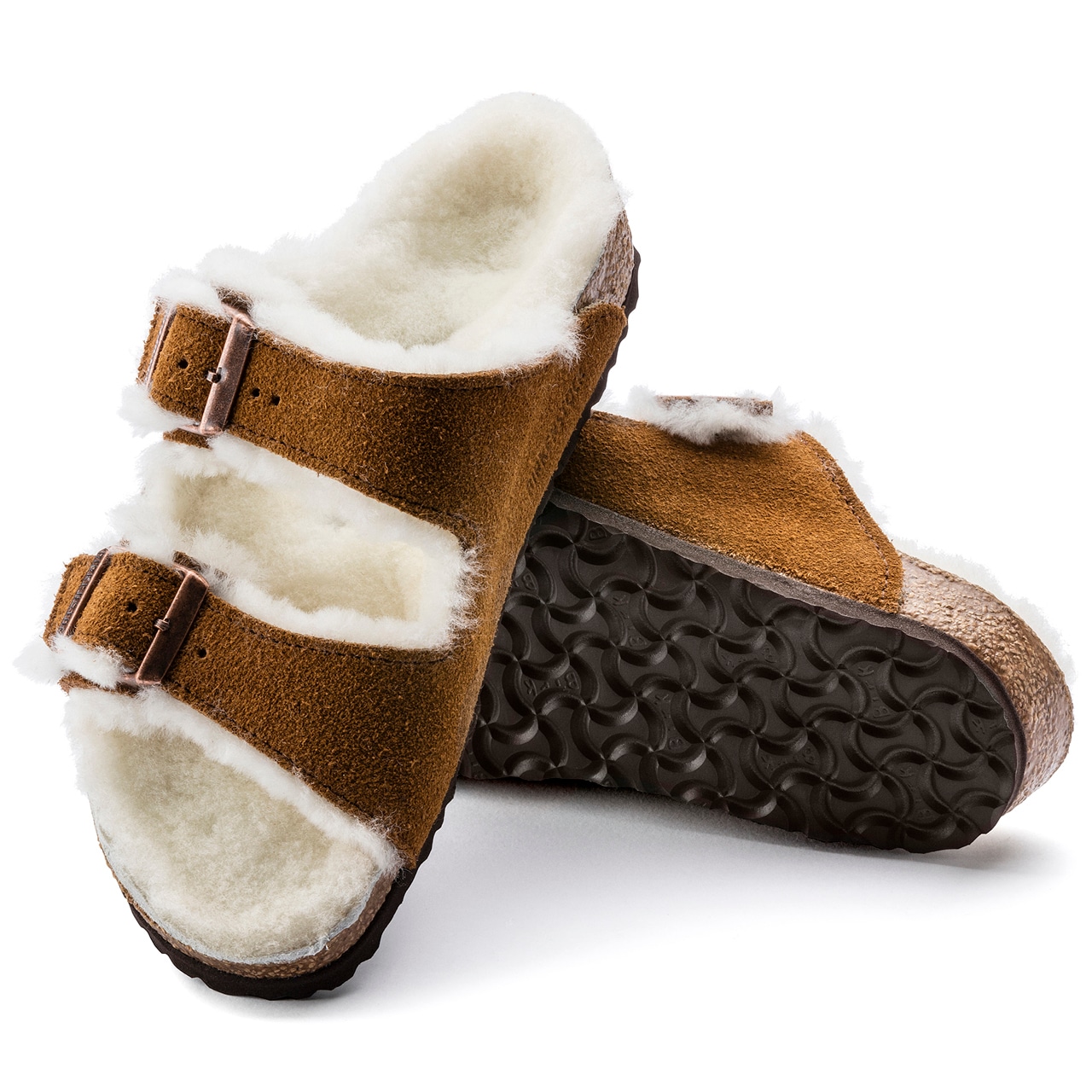 ［BIRKENSTOCK］Arizona／アリゾナ Kids Suede Shearling (26-35)｜Mink