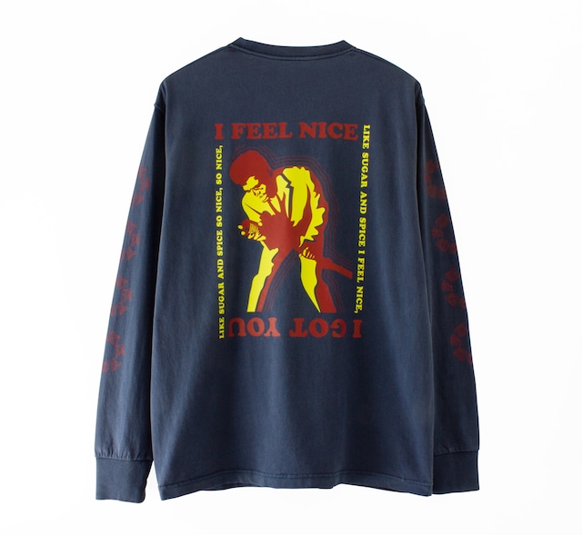 "FUNK YOU" L/S T-SHIRT VINTAGE NAVY