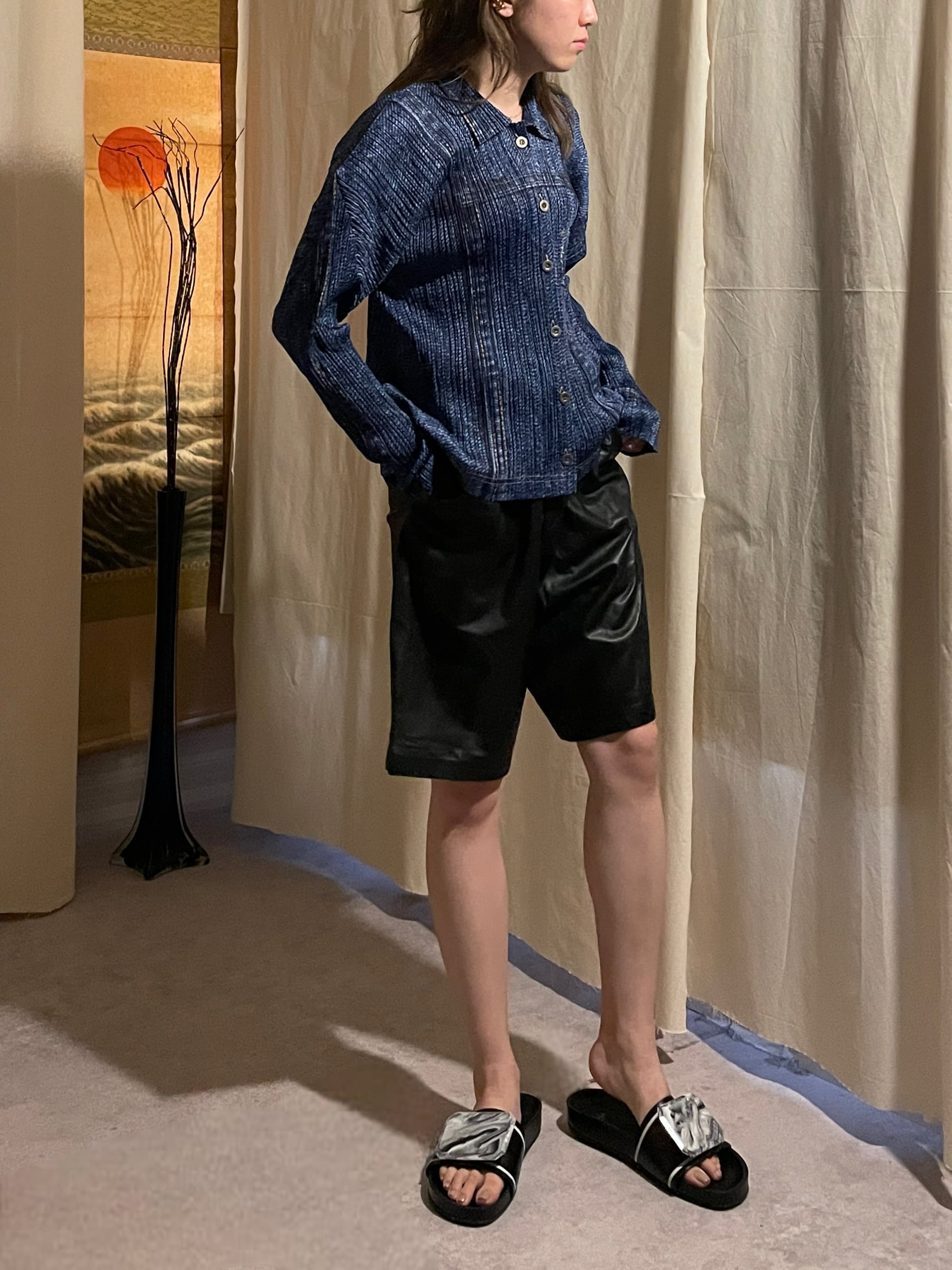 PLEATS PLEASE issey miyake デニム転写 パンツ 美品 見逃せない 51.0