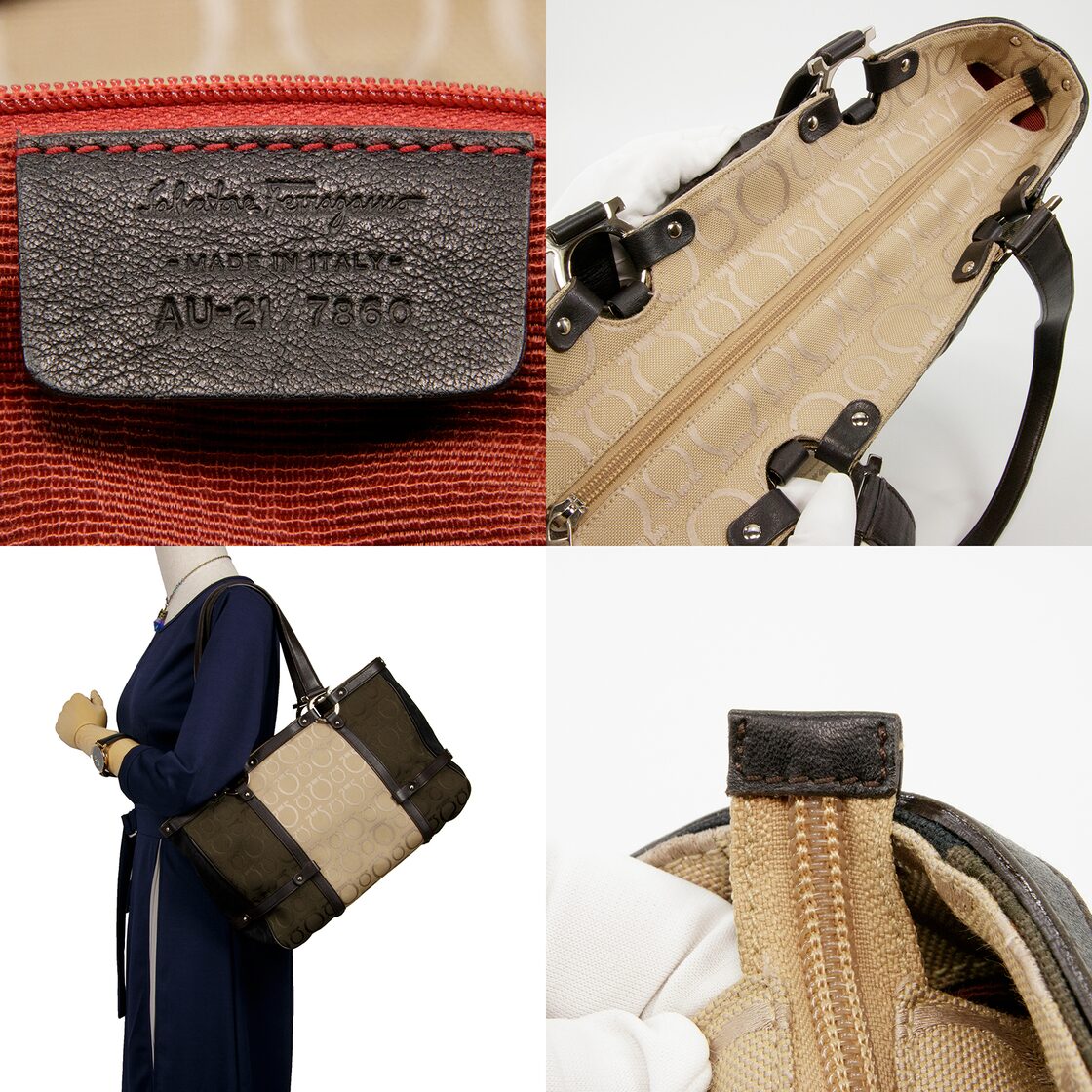 本物・送料無料・極美品】Ferragamo・フェラガモ・トートバッグ 