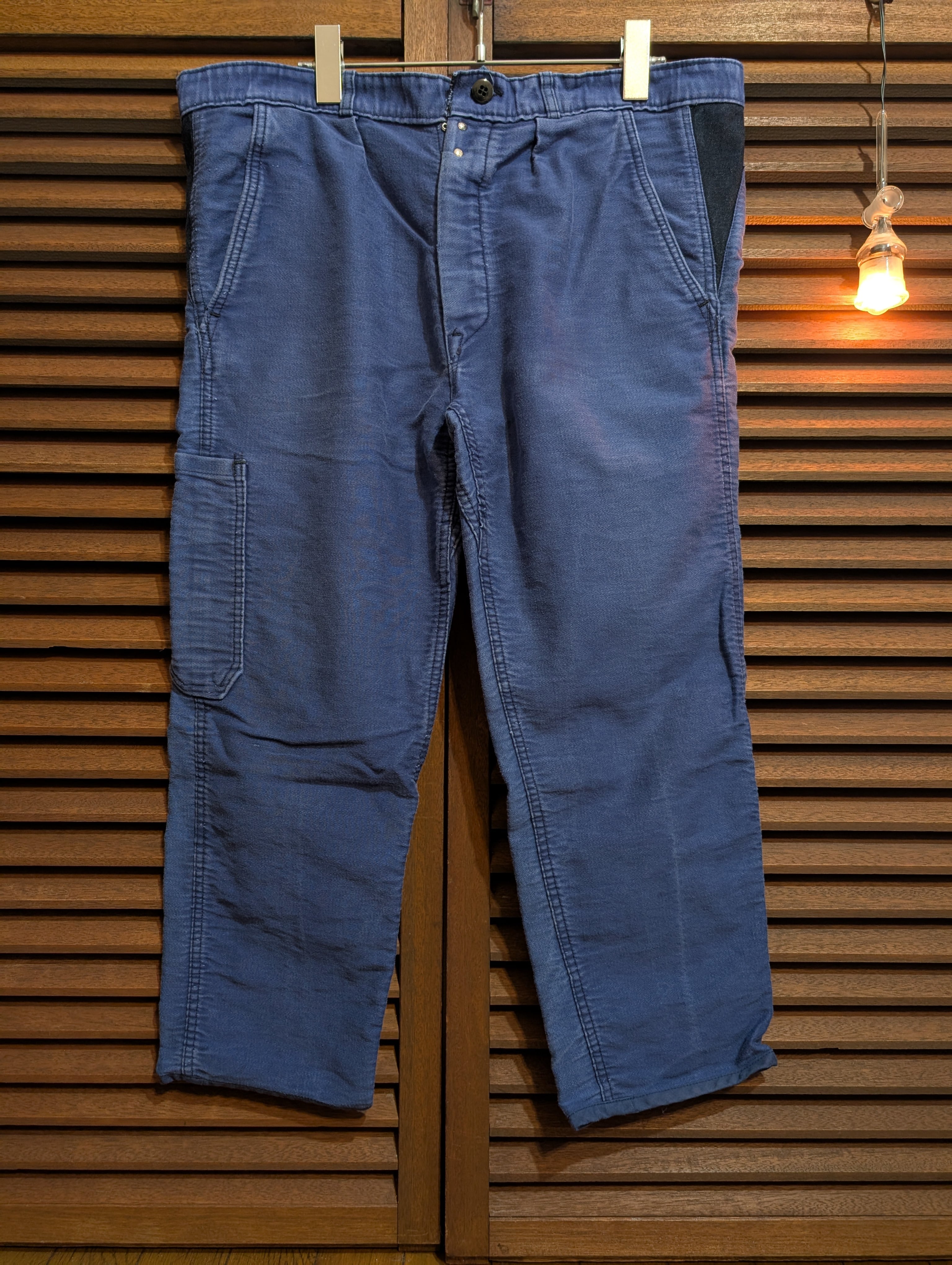 German Moleskin Work Pants THEBAULT Bernard Metalhook Repaired