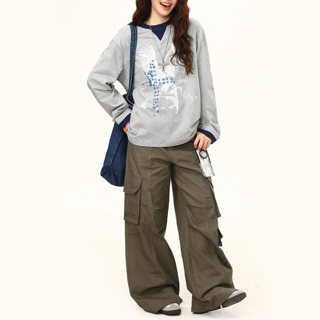 アートウイングスターロングスリーブTシャツ 1col   R02771
