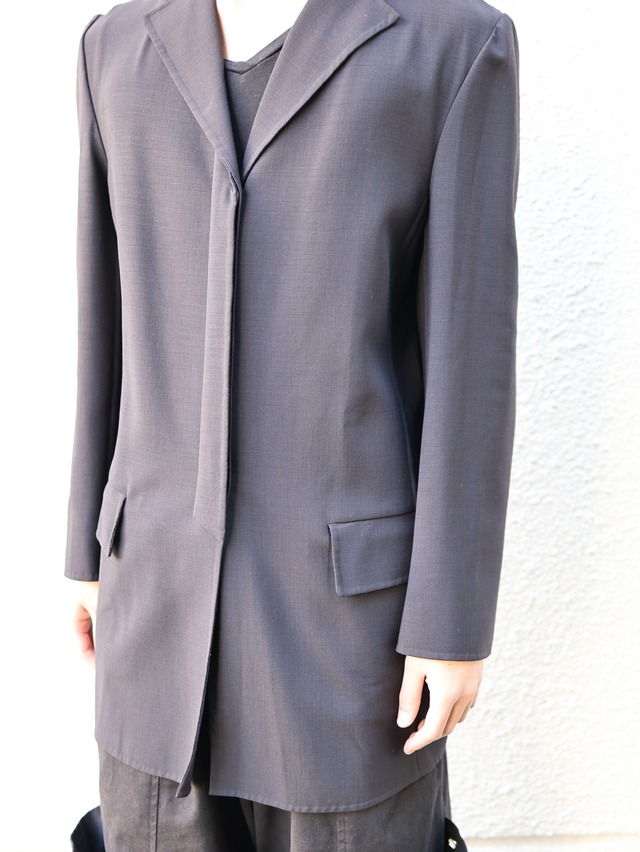 【GUCCI】fly front long jacket