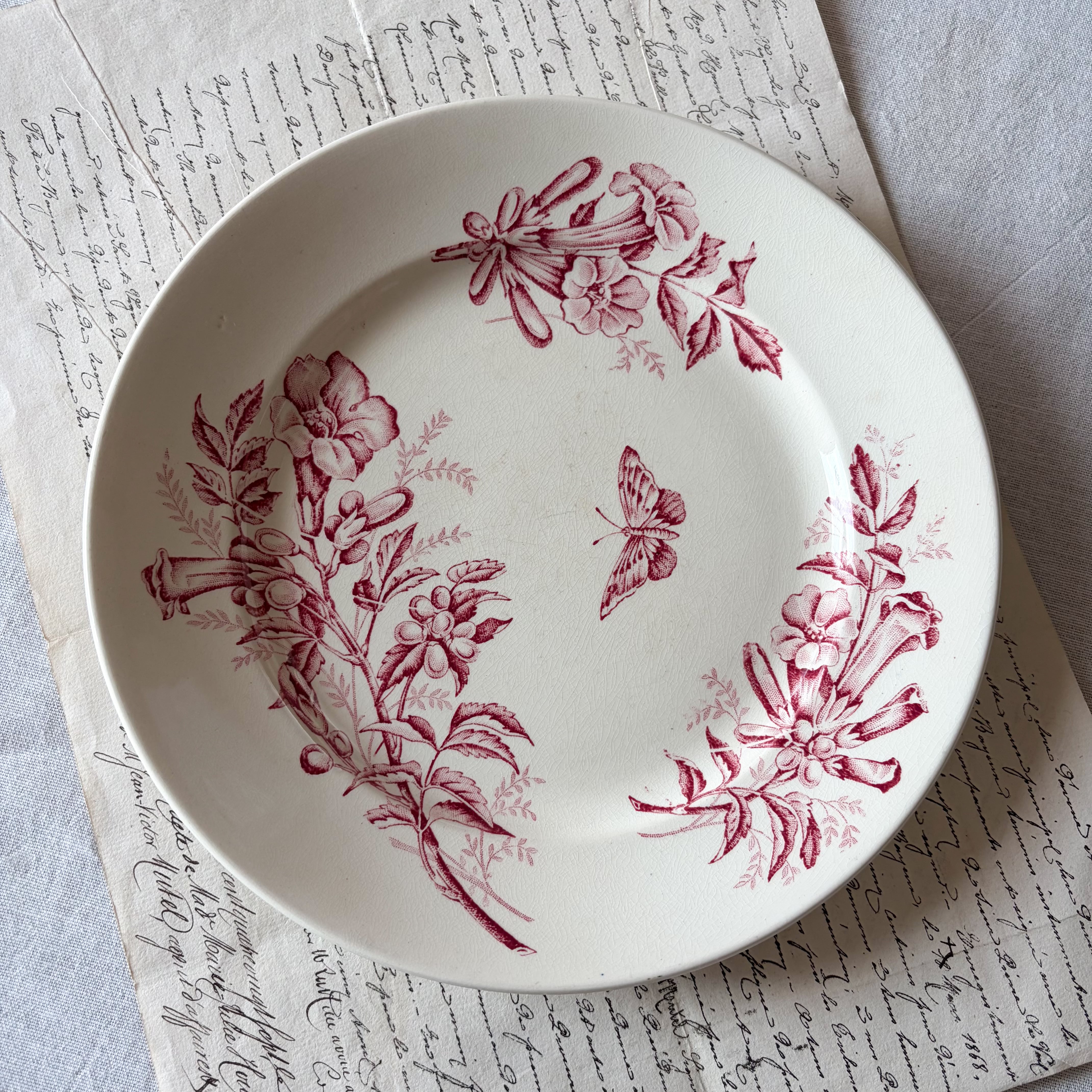 19世紀後半頃 ハンドペイントの絵皿 B 19世紀後半頃 ハンドペイントの絵皿 B | TOINETTE.COM