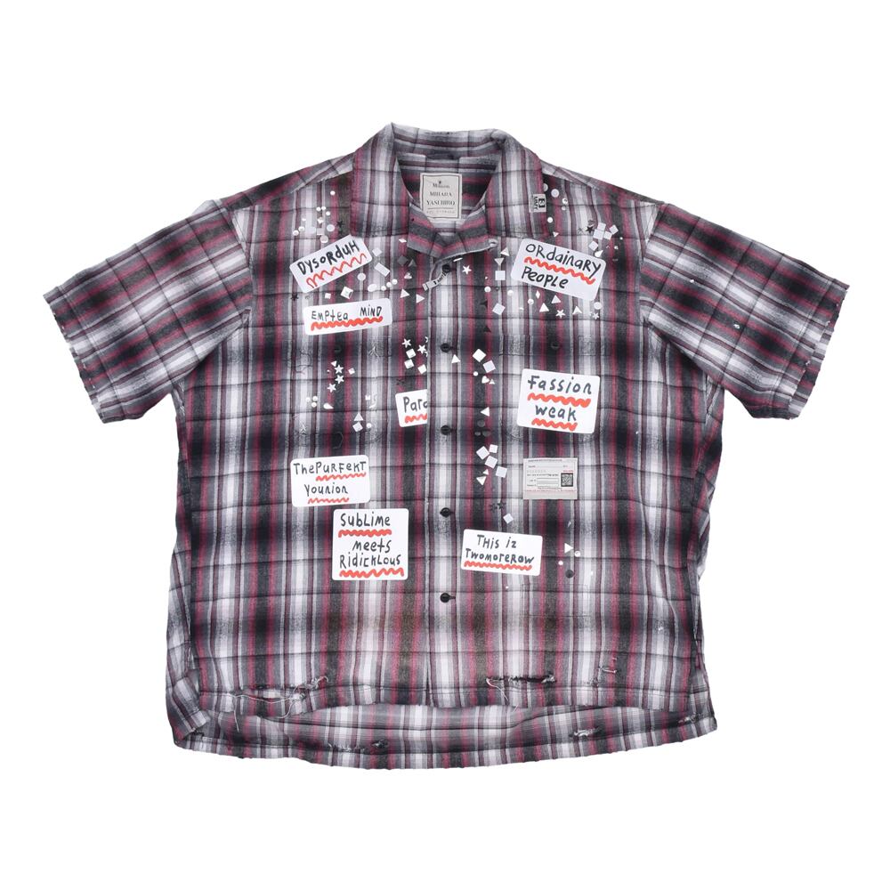 Maison MIHARA YASUHIRO】H/S CHECK SH w STICKER | AYIN