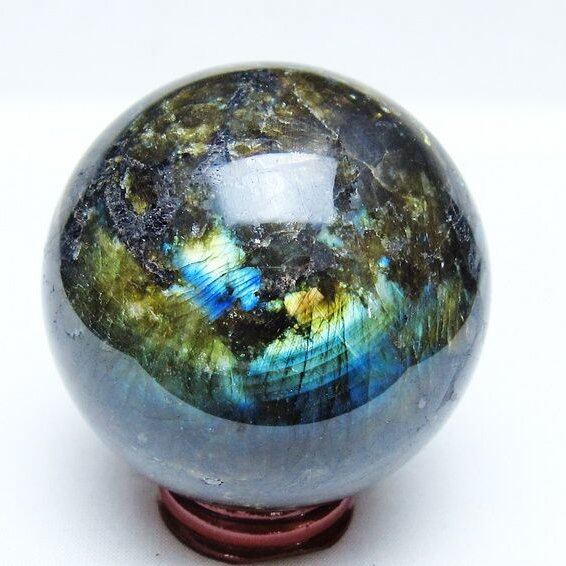 ラブラドライト 丸玉 71mm スフィア 一点物 151-9195