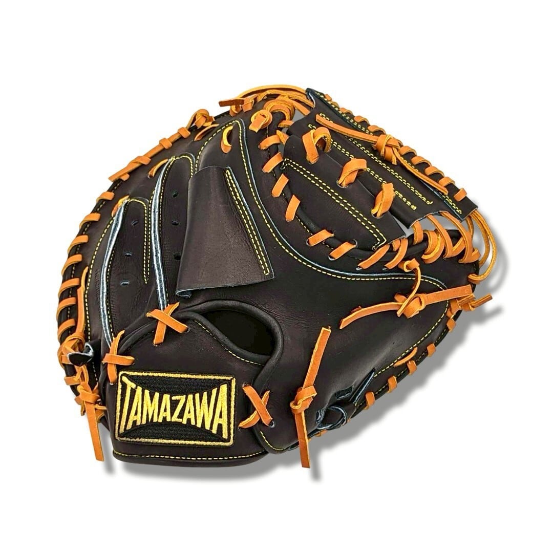 【軟式】玉澤 少年用キャッチャーミット TUC-J73B 右投げ(本体:ブラック×タン 紐:タン)|タマザワ