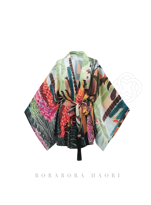 BORABORA HAORI ボラボラ羽織り　maison masumiオリジナルタッセル付きベルト