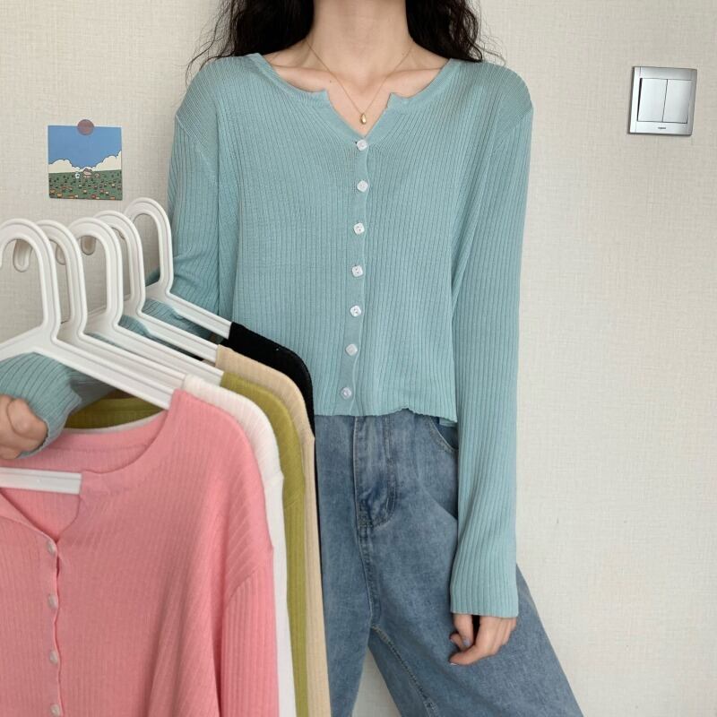 ホワイトセーター レディースサマールーズカーディガン薄手コート ショートトップス ロング 夏物 1号婦人30002858351