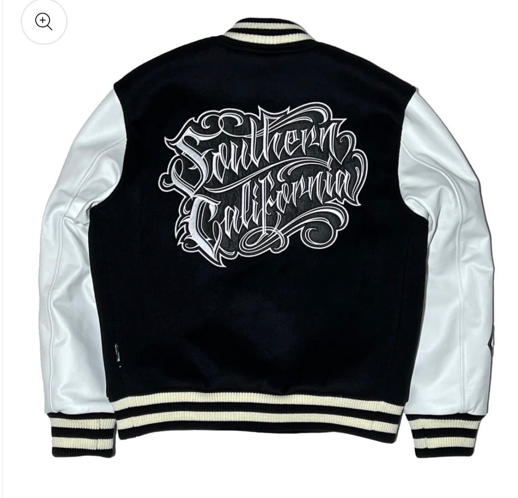 Mister Cartoon X Tribal - Black/White Varsity Jacket | TRIBAL