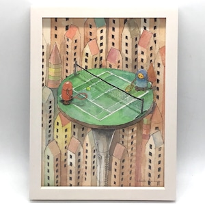 【とんかちしょうねん】原画「Tennis court」