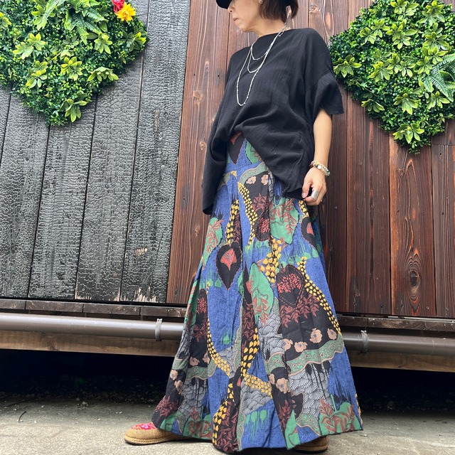 コットン8枚はぎスカート