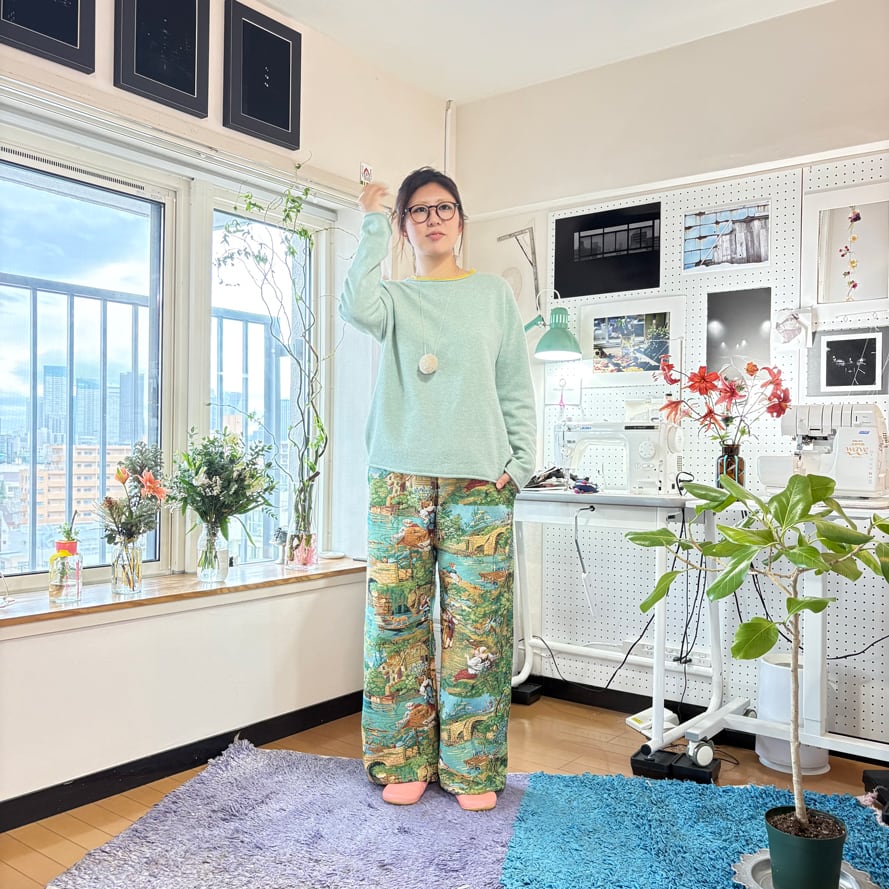 水辺の風景ゴブラン　ストレートパンツ