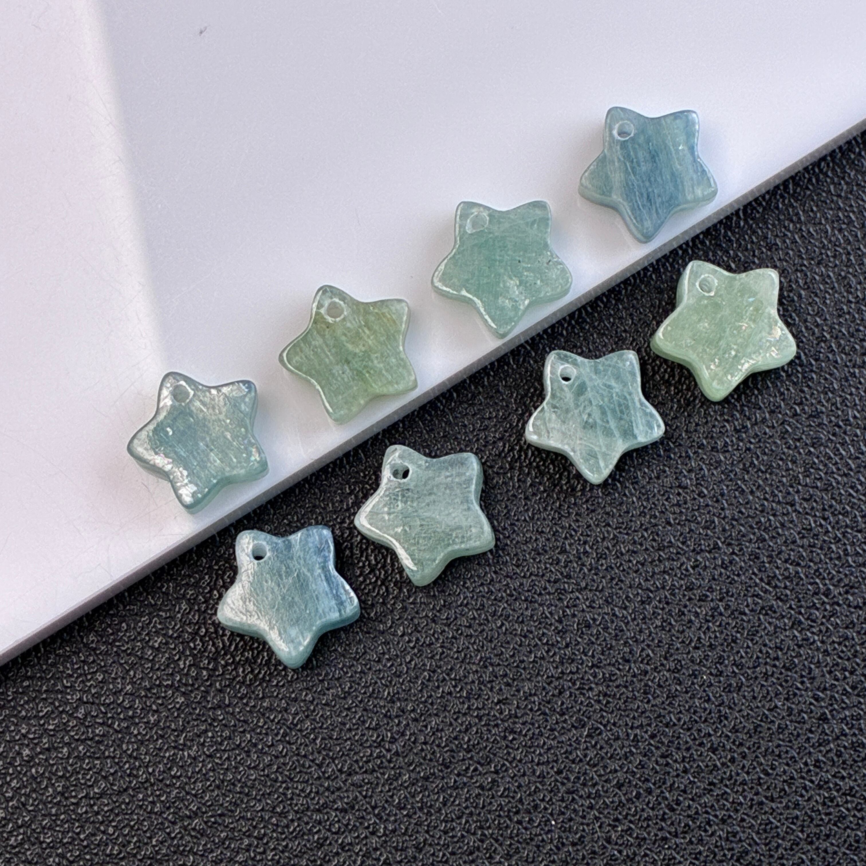 カイヤナイト　グリーン　スター　10粒 1セット｜L0018