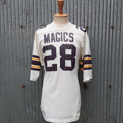 80's~ Vintage mesh football T-shirts MAGICS 28 / 80年代~ ヴィンテージ メッシュ フットボール Tシャツ マジックス 28