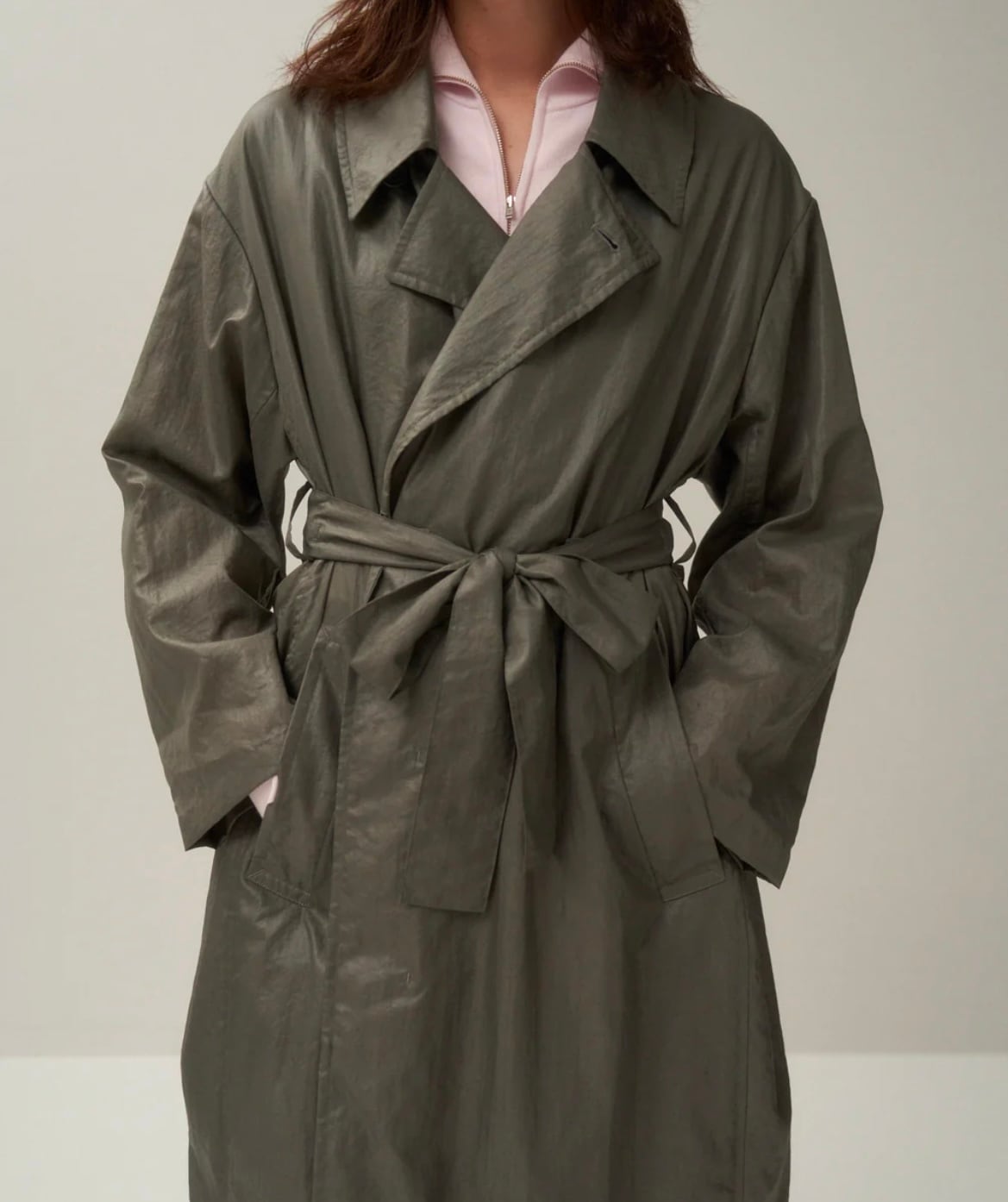 ATON -WASHER NYLON | REEFER COAT- :BLACK, | biancabrillante