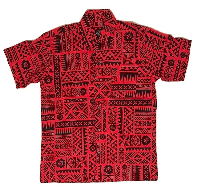 Aloha Shirt Red×Black【Kids】