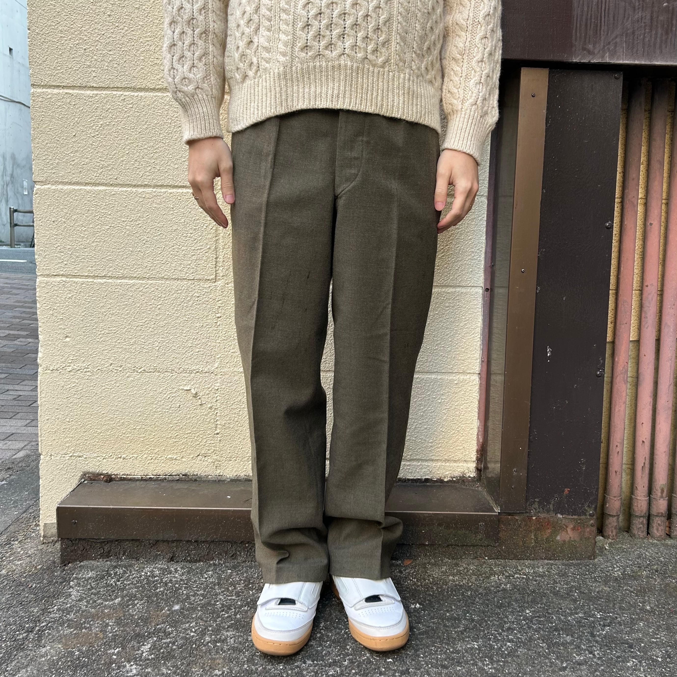 デッドストック ベルギー軍 1967年製 ウールギャバジントラウザーパンツ デッドストック ベルギー軍 1967年製 ウールギャバジントラウザーパンツ