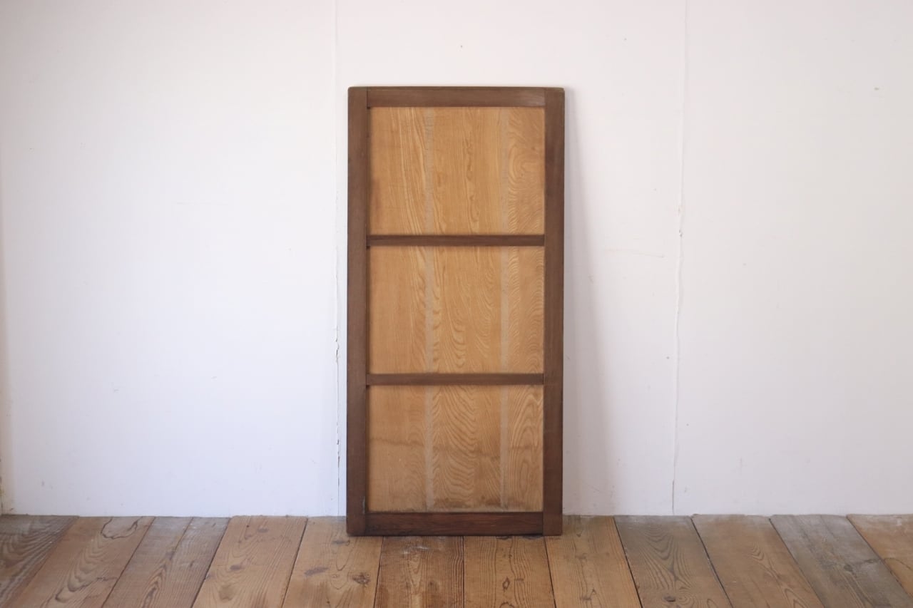 レトロ 建具 扉 引き戸 ドア ペイント 緑 グリーン 花柄 木製