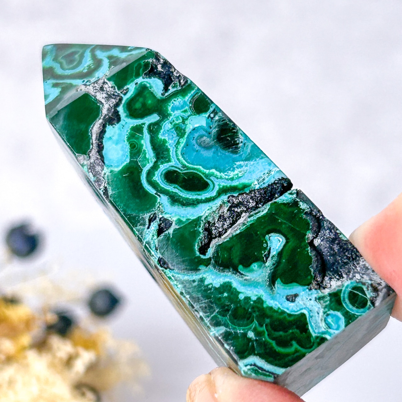 マラカイトクリソコラ タワー * Malachite Chrysocolla * 天然石