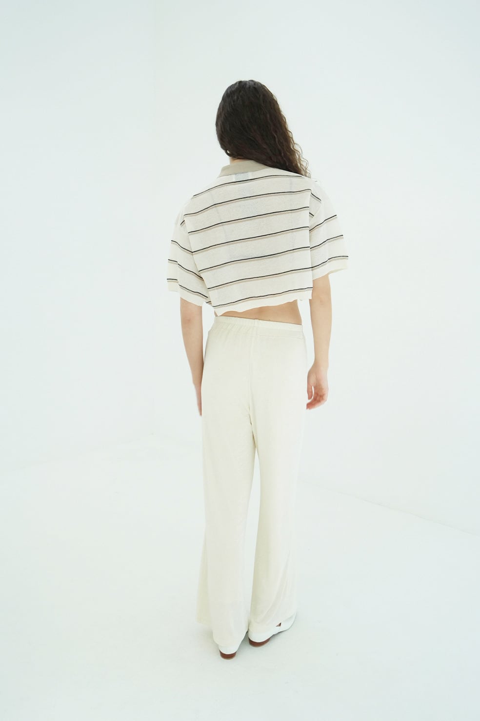 CLANE SPONGY SHEER POLO KNIT TOPS 3色展開 | FLICKA ASHIYA
