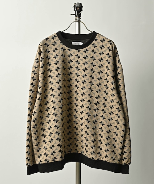 ATELANE Geometric jacquard crew neck (BEG) 24A-14020