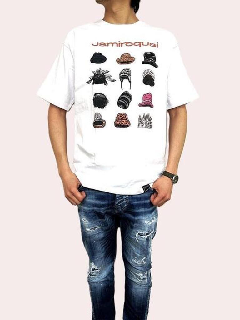 Jamiroquai/ジャミロクワイ ハットTシャツ Lサイズ hat tee U/MUSIC（ユー/ミュージック） 【JAMIROQUAI HATS S/S TEE