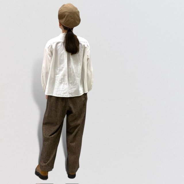 nume cotton tweed wide pants | CoCo Cuore