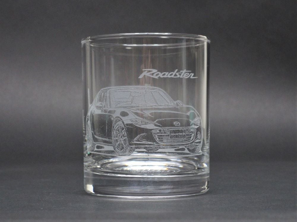 マツダ・ロードスター RF ロックグラス 底面オリジナルメッセージ＆名