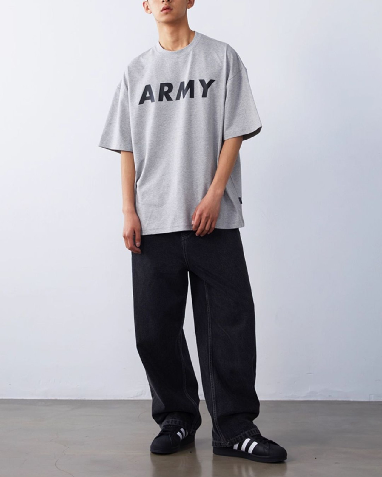 クルーネックプリントTシャツ　S0154